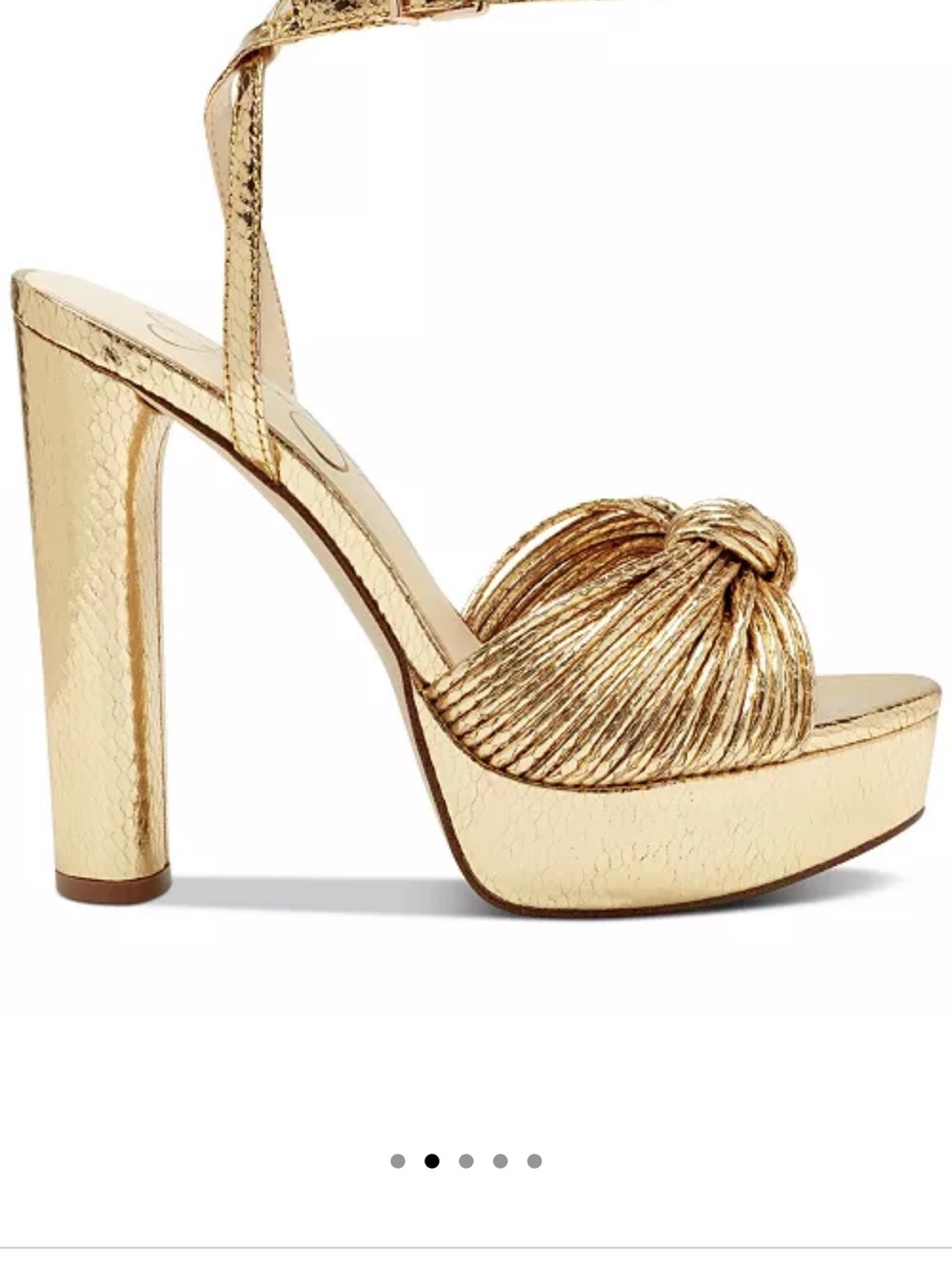 Jessica Simpson's Immie platform sandals heels gold new shoes - Picture 2 of 8